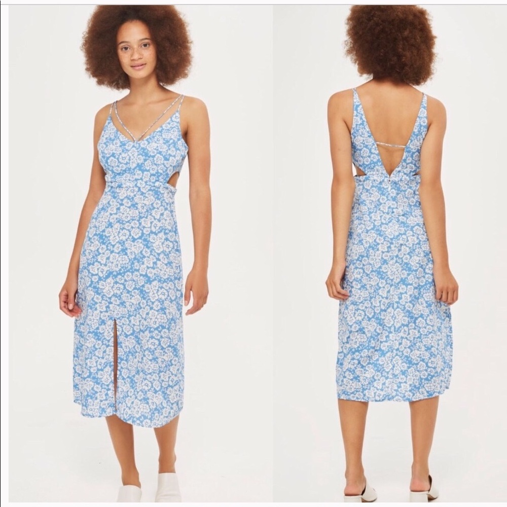 COPY - Topshop Cornflower midi dress NWT